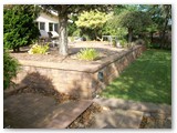 Stone Block Retaining Wall with Steps
