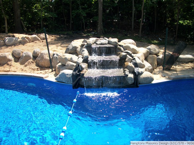 Poolscape with Boulders Construction 2 of 4